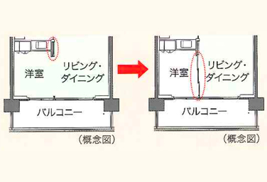 シティテラス平井のフレキシブルプラン概念図