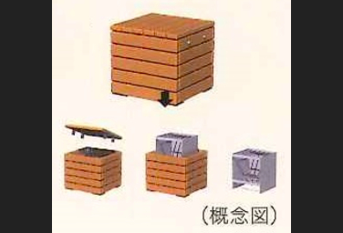 シティテラス平井のベンチ兼用非常用炊き出しかまど概念図