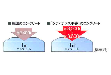 シティテラス平井の構造躯体概念図